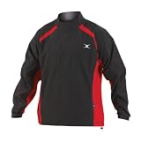 Gilbert Rugby Jet Training Top (Black/Red Small)
