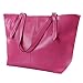 HDE Women's Handbag Leather Carryall Tote