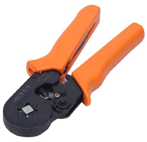 Signstek Adjusting Ratcheting Square Ferrule Wire Cable Crimper Plier Crimping Crimp Tool AWG23-10 Orange