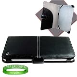Sony Reader Digital Book with touch screen Sleeve bag Cover carrying Leather Case --- Black + Sony reader Screen Protector + Vangoddy tm, Live*Laugh*Love wrist band!!!
