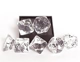 Clear Translucent 7-piece Dice Set