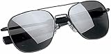 Black Frame Smoke Lenses - 58mm Pilots Aviator Sunglasses - w Case by