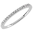 14K White Gold Slim Diamond Wedding Band