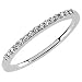 14K White Gold Slim Diamond Wedding Band