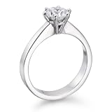 1 ct, D Color, SI1 Clarity, Certified, Round Cut, Diamond Engagement Ring in 14K Gold / White