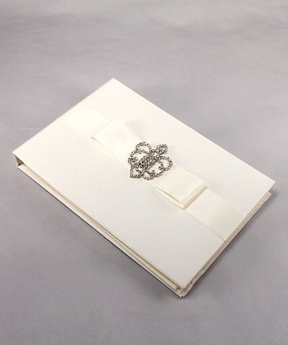 Detail image Weddingstar Beverly Clark The Crowned Jewel Collection Guest Book, Ivory