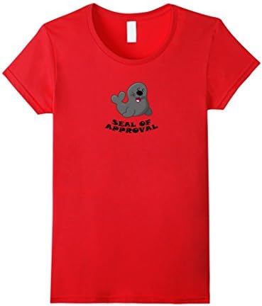 Seal of Approval T-shirt Cute Parody Funny T-shirt Seal - Female Medium - Red