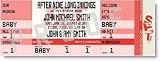 Red All Star Ticket Birth Announcements