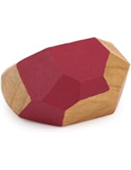 Love Mert Jewelry "Remnants From My Fathers Woodshop" Faceted Cherry Wood Ring