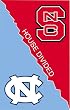 University of North Carolina and North Carolina State University - House Divided Flag - Garden Size