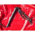 Real Soft Handy Size Black Leather Cat O 9 Tails