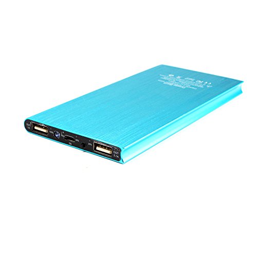YOUNGFLY 30000mAh Portable Supply Slim Thin Dual USB Power Bank Battery for Cell Phone Blue