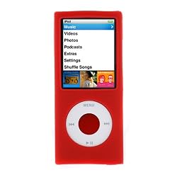 Silicone Skin Case for Apple iPod Nano 4G (Red)