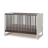 IMAGE OF Oeuf Robin Crib, White/Espresso