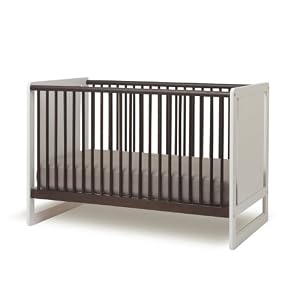 Oeuf Robin Crib, White/Espresso