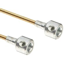Flexible Shaft, 6" Overall Length, 1/4" x 1/4" Steel End Couplings, 3/8" Bore Depth