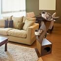 The Refined Feline Little Lotus Tower Cat Tree in Chocolate