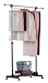 Rubbermaid 3B2103CHROM Valet Bar Garment Rack, Chrome/Black