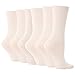 Sock Snob 6 Pairs Ladies Womens Casual Cotton Rich Solid Plain Color Dress Socks PL30