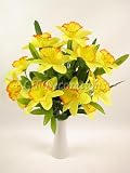 from GT Decorations Artificial Silk Flowers Daffodil Bush (Yellow) from GT Decorations
