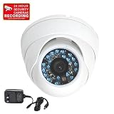 VideoSecu Day Night Vision CCTV Infrared Home Security Camera Color CCD Outdoor Vandal Proof 480TVL 3.6mm Wide View Angle Lens with Free Power Supply CEP ~ VideoSecu