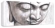 Giclee of Buddha Painting WHITE BUDDHA 48x24inch (2 panels)