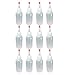 Boston Round Plastic Bottle w. Yorker Spout Cap 120mL 4oz LDPE PE - 12 Pack