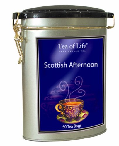 Tea Of Life Black Tea Series, Scottish Afternoon, 50-Count, 2.65-Ounce Tins (Pack of 6) by Tea Of Life