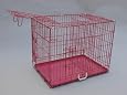 Best Pet Pink 36" Triple-Door Suitcase Style Folding Metal Dog Crate with Metal Pan - 36"(l) x 25"(w) x 28"(h)