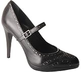 BCBGirls Womens Tuya Mary Jane Pump,Black/Pewter,9.5 M