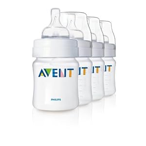 Philips AVENT 5 Pack BPA Free Classic Polypropylene Bottles, 4 Ounce
