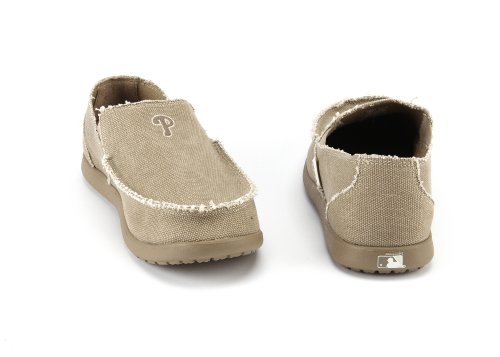 MLB Philadelphia Phillies Men's Slip-On Santa Cruz Loafer Shoe By Crocs, Khaki, 8 at Amazon.com