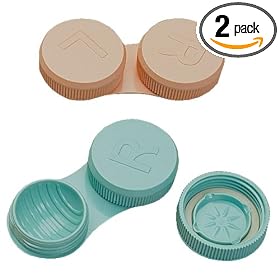 Apex Tight Top Contact Lense Case - Colors May Vary (Pack of 2)