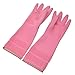 KLOUD City®Large Size Rubber Premium WaterProof Non-slip Gloves for doing the dishes/washing/clearning (Pink 1 pair)