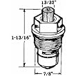 United States Hdwe. P-138C Faucet Stem