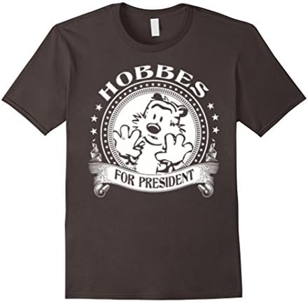 Men's Vote CALVIN HOBBES For President 2016 Funny Trend T Shirt Small Asphalt