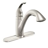 Moen 7545SRS Camerist One-Handle Low Arc Pullout Kitchen Faucet, Spot Resist Stainless by Moen