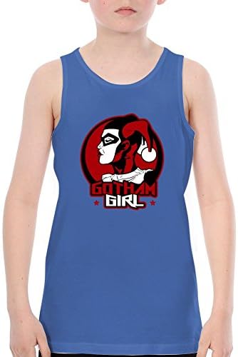 Custom DC Comics Harley Quinn And Joker Blue Tank Top