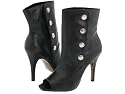 Steve Madden Women's Roxsie Open Toe Ankle Boot,Black Leather,7.5 M US