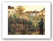 Monet Painting in his Garden at Argenteuil, 1873 by Pierre-Auguste Renoir 24"x19" Art Print Poster