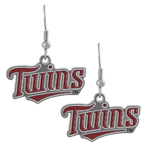 Silvertone Minnesota Twins Dangle Earrings