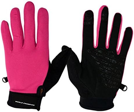 Fashion Simple Outdoor Sports Gloves Bike Bicycle Cycling Riding Full Finger Gloves Spring Summer Style for Women Pink
