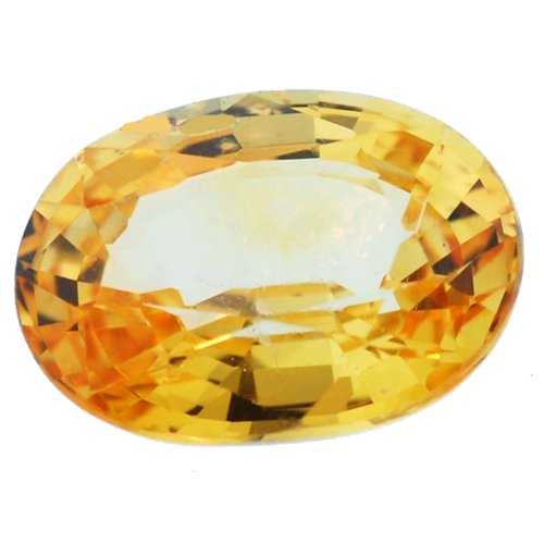 Canary Yellow Sapphire 8x6 MM Oval: 1.35 Carats