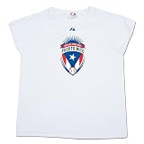 Puerto Rico Crest Printed Women's T-shirt by Majestic Athletic