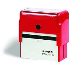 Original Wagraf Polan 7 XXL Stempelautomat - Stempel - Adressstempel - Firmenstempel incl. individuller Textplatte ca. 60.00 mm x 40.00 mm 12 Zeilen ggf. Logo