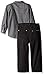 Calvin Klein Boys' Shirt and Twill Pants Set-Black Pants