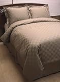 Taupe Checkered 8-PC Down Alternative Bed in A Bag King Size