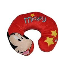 Mickey Mouse Nackenrolle Kissen Nacken Nackenkissen Nackenh�rnchen Micky Disney Entenhausen Maus Kinder Kind Kopfschutz bunt Junge M�dchen rot Auto Urlaub Fl�ge Flug Reise