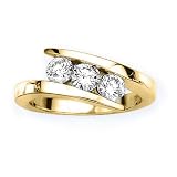 3 Diamond Promise Ring 1 ct. in 14K Yellow Gold