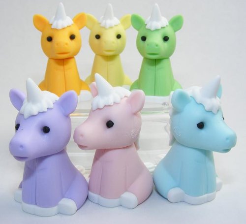 New in August 2010! Japanese Iwako Eraser Set-Unicorn (six colors)